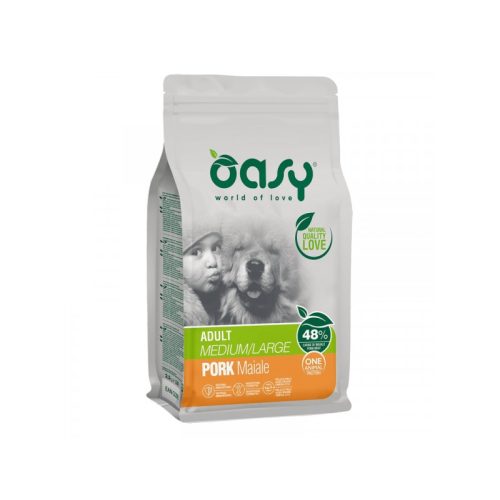 Oasy Dog OAP Adult Medium/Large Pork 12kg száraz kutyaeledel